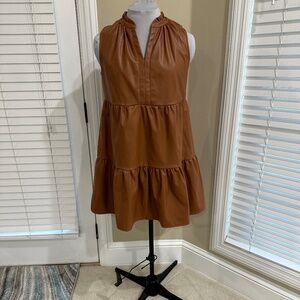 NWOT Vegan Leather Mini Dress, Women's size L